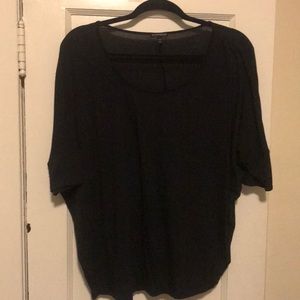 Black tee with “batwing” arms